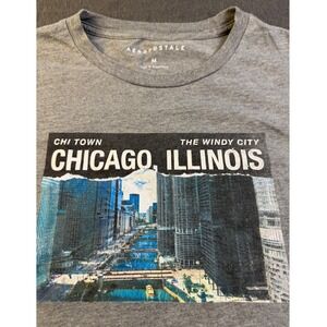 Aeropostale Chicago Illinois Graphic T-Shirt Men's‎ Size M Short Sleeve